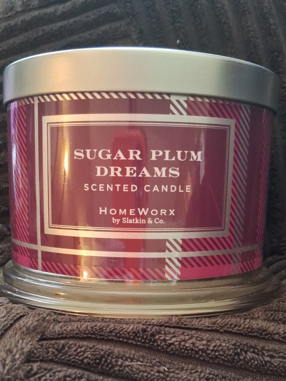 HomeWorx Sugar Plum Dreams Scented Candle - Plum Purple